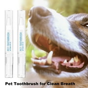 Frogued 3ml Pet Toothbrush Pen Dog Teeth Cleaning Tartar Remover Tool Natural Plant Pet Teeth Repairing Whitening Kit for Dogs Cats (3ML)
